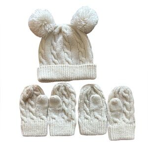 baby GAP hat and 2 pairs mittens